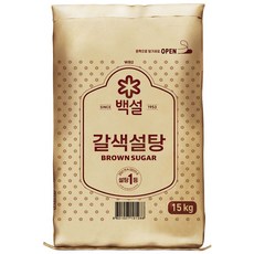 백설 갈색 설탕, 15kg, 1개