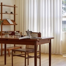 파리의아침 사생활보호 쉬폰커튼나비주름