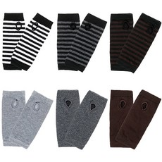 台灣熱賣 兒童短手套條紋袖套 針織防曬手臂套 凹造型闇黑風手腕套 兒童cospla