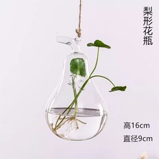 수경재배용 인테리어 소품 디자인 원형 플랜테리어 화병, 배 모양 꽃병+마끈