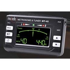 小天使Musedo MT40 MT40w多功能樂器調音器：吉他、提琴、烏克麗麗適用，內建節拍器，精準快速調音, 1個, MT-40(吉他/小提琴/烏克/貝司）