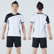 반팔 여자배구유니폼 팀 훈련 배구복 단체복 세트, A828 화이트 (남성용), 1개