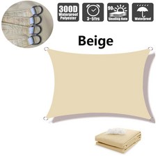 비브랜드 방수 햇빛가리개 보호 커버 캔버스 캠핑 대형 야외 창고 정원 (색상-Beige 타입 1-200x200cm), Beige