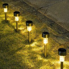 전원주택 마당 꾸미기 태양광 정원등 주황색 무선 잔디등 센서 야외 조명 조경용