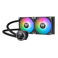 써멀테이크 TH360 V2 ALO 액체 120 냉각기 ARGB 싱크 울트라 PW ARGB, LCD, Black, 280mm