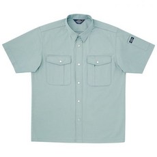 13451948 택배 작업복 상의 L 사이즈 공사 현장 호시 복장 PERSON S UNIFORM P144 반소매 셔츠 어스 그린