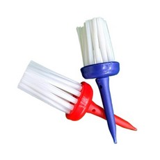 i-style (台灣快速出貨) 高爾夫毛刷球釘 (1入) 植毛球釘 可減少球桿面磨損, 1個, 高 5cm (2+3cm), 藍色