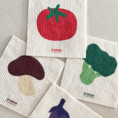 더블유그린 뽀득뽀득 친환경 셀룰로오스 행주 4종, 1개