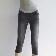 마미누리임산부용 7부청바지 허리 조절형 177097