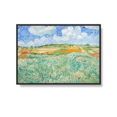 奧維爾附近的平原 掛畫 裝飾畫 森活小飾 Lifedecor 台灣製造, 1個, A款-黑框,30*40CM