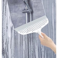 싹다커스 물기 먼지 제거 실리콘 스퀴지 빗자루, 화이트, 1개