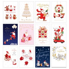 마음담아 60장세트 감성 인테리어 꽃 귀여운 엽서 세트 모음, 37. 크리스마스엽서_첫번째(봉투포함)