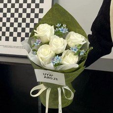 蘇格蘭綠玫瑰永生香皂花束 高級感七夕生日畢業送禮推薦, 1件, 景明蘇格蘭綠玫瑰:11朵(加燈加禮袋)