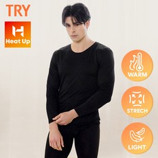 TRY 가볍고 따뜻한 프리미엄 남자 발열내복 상하의세트
