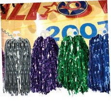 메탈릭 반짝이 술 장식 응원 도구 행사 파티 축제 공연 장식용 흔들이, 1개, 골드