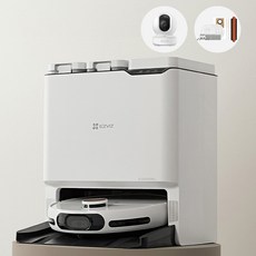 EZVIZ 올인원 물걸레 로봇청소기 RS20 MAX 본체+스테이션+홈캠+물걸레KIT, 화이트, EZVIZ 로봇청소기 RS MAX
