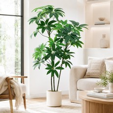 頂級擬真發財樹1.7公尺室內大型仿真植栽（贈送花盆）, 財源滾滾四季發財樹1.7公尺室內大型仿真植栽（贈送花盆）, 1個
