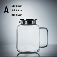 단순함 모던 내열유리 포트 스텐 차 거름망 옵션선택, A투명색, 1개