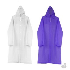 SS EVA 레인코트 통풍 방수 화이트 비옷