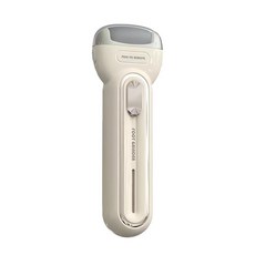 電動磨腳皮機 磨腳機 除老繭 去角質 磨足機 磨腳器 修足機 手足修磨機 去腳皮機 (米色 附粗中細磨頭), 白色, 白