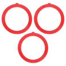 3개 화장실용 플러시 밸브 씰 2.6인치 ID. X 3.35인치 OD. 다양한 실리콘 캐니스터 부품 교체용 빨간색, 2.6" ID. x 3.35", Red, 3