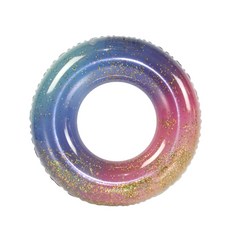 圓形游泳圈 亮片設計, 小號打氣筒, 1個
