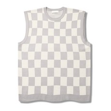 ILLUSO 棋盤格針織背心