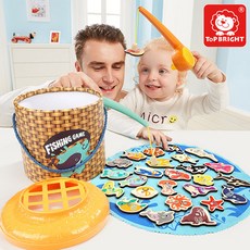 탑브라이트 원목 자석 낚시놀이 숫자학습 28pcs 최신판, 최신형, 1개