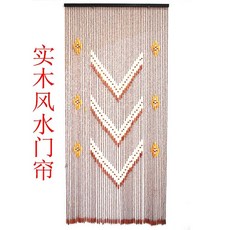 목재 구슬 커튼 공간분리 우드발 가정용 파티션 복고풍, 3호