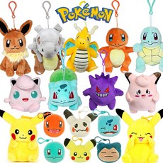 드림토이 포켓몬스터 피카츄 잠만보 파이리 이상해씨 푸린 삐삐 망나뇽 팬텀 가방고리 캐릭터인형, 잠만보가방고리, 13cm, 1개