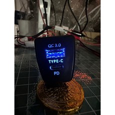 適用於 Toyota Rav4 5代 5.5代 專車專用 QC3.0 USB Type-C PD 盲塞充電器 藍光, Ｔ型＃USB+TYPE-C#一組