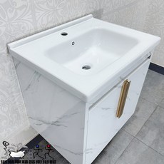 浴淋軍 61cm防水浴櫃 臉盆櫃, 1個, 盆+櫃,不開紙抽孔, 不開紙抽孔