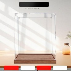 응원봉거치대 투명 응원봉케이스 아크릴, 중형 수납함 (우드 베이스), 콜렉터 S 등급 헤어라인 베이스 모델 미포함, 1개