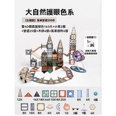 兒童 益智拼裝玩具, 1個, 彩窗磁力片-200件尊享款,無規格