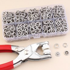 ProjectE101 鈕扣 100入 + 四合扣工具 + 收納盒組合, 1套, 混色