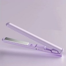 유앤미 2in1 미니 휴대용 고데기 USB전원공급 케이블 매직기, 퍼플