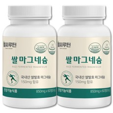 2중발효공법 신경 근육 에너지 쌀마그네슘 한달분, 2개, 60정