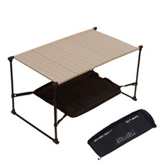 라이프스포츠 펜타 백패킹테이블 캠핑 경량 717g, 데저트샌드
