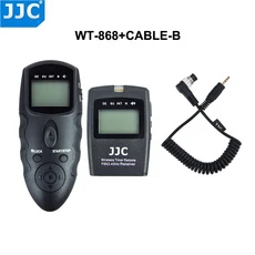 호환 JJC DSLR 100M 송신기 2.4GHz 56 채널 rf 무선 타이머 원격 제어 니콘 Z9 D7500, 02 WT-868 and CABLE-B