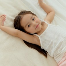 아이숲 아동용 순면 자가드 편면 끈런닝 3P 세트