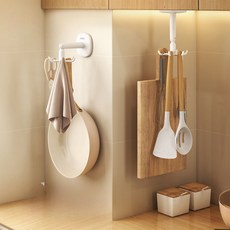 무타공 회전 걸이 주방선반 다용도 벽부착 수납 1(EA) 260312