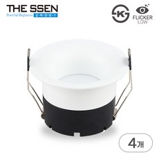 더쎈 LED 다운라이트 델링 3인치 15W 움푹 슬림테 가구 매입등, 4개, DS 주광색