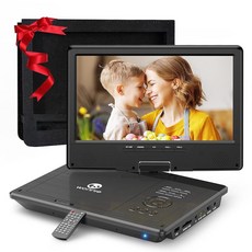 WONNIE 12.5인치 휴대용 DVD 플레이어 10.5인치 회전 HD 스크린 자동차 헤드레스트 케이스 5시간 충전식 배터리 자동차 충전기 및 AC 어댑터 USB/SD, WONNIE 12.5인치 휴대용 DVD 플레이어, 10