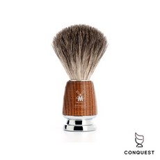 【CONQUEST】德國 MUHLE RYTMO 81H220 純獾毛刮鬍刷 木質握柄 手工刮鬍刷 毛質柔軟保水極佳, 1個, 1