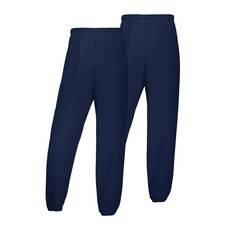Hanes 남성용 EcoSmart 플리스 논포켓 스웨트팬츠 (2팩) Ecosmart 플리스 논포켓 스웨트팬츠 (2팩) 네이비