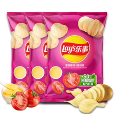 Lays 레이즈 맥시칸 치킨 X 토마토맛 감자칩 회사간식 토마토 새콤한 포테토칩, 3개, 40g