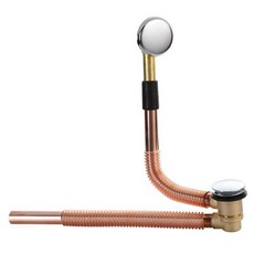 下殺價 全銅彈跳式浴缸下水器 排水管浴缸配件大全 下水套裝 浴缸下水管全套, 紫銅浴缸下水套裝