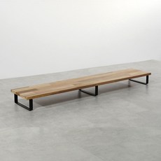 원목 화분 다이 진열대 240x1200mm 높이10cm, 1단, 아카시아상판(블랙받침)