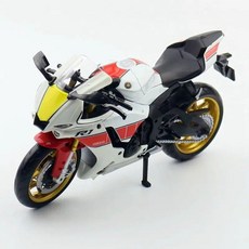 1/12 YZF-R1M 오토바이 모델 장난감, White