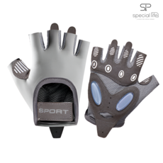 스페셜라이프 스포츠 논슬립 여자 헬스 장갑 굳은살방지 쿠션 매쉬 글러브, 그레이, 1개